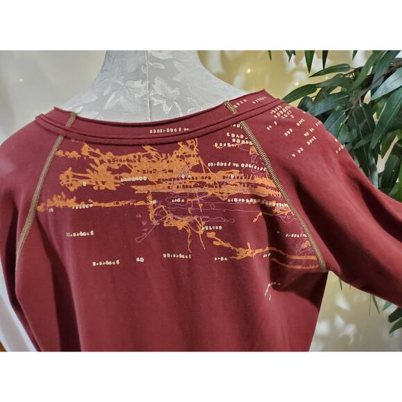 Mountain Hardwear Womens Organic Cotton Long Sleeve Top Size XL Thumbholes Red - Picture 7 of 12